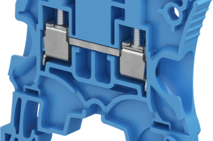 TE Connectivity ENTRELEC ZS4-BL 4mm² Blue Feed Through Terminal Block