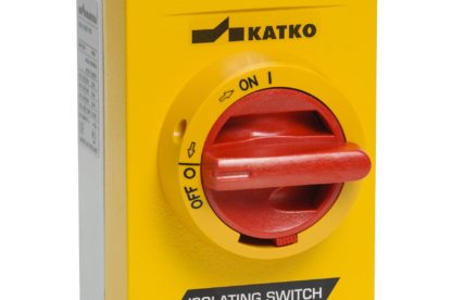 Katko 3 Pole 40 Amp IP66 Yellow and Red Aluminium EMC Isolator