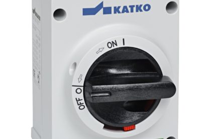 Katko 3 Pole 16 Amp IP66 Grey and Black Polycarbonate Isolator
